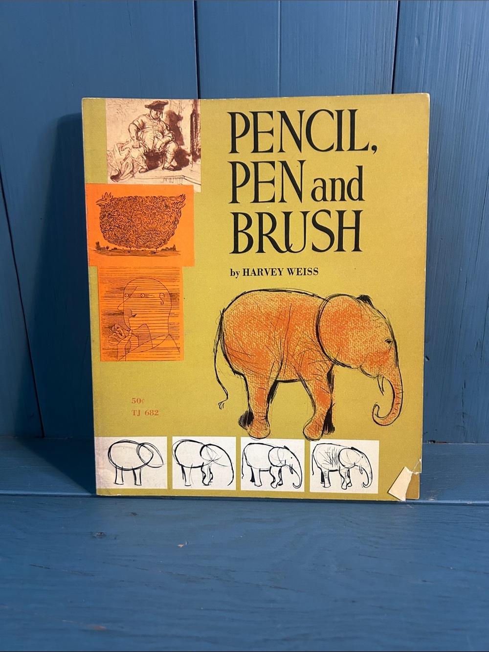 Vintage 1961 Pencil, Pen and Brush by - Harvey Weiss Yellow Cover Made in USA
